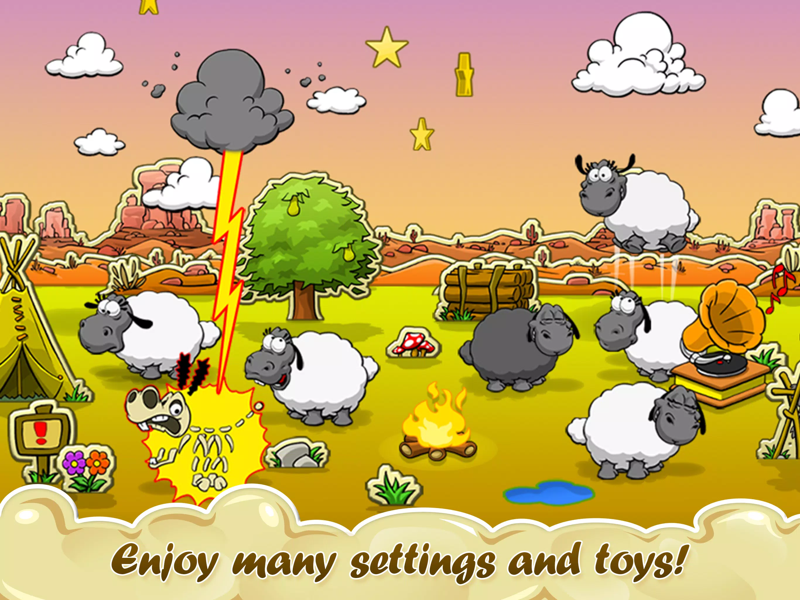 Clouds & Sheep - Cute Sheep