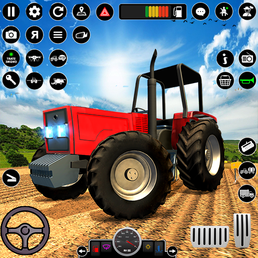 Real Tractor Farm Harvesting