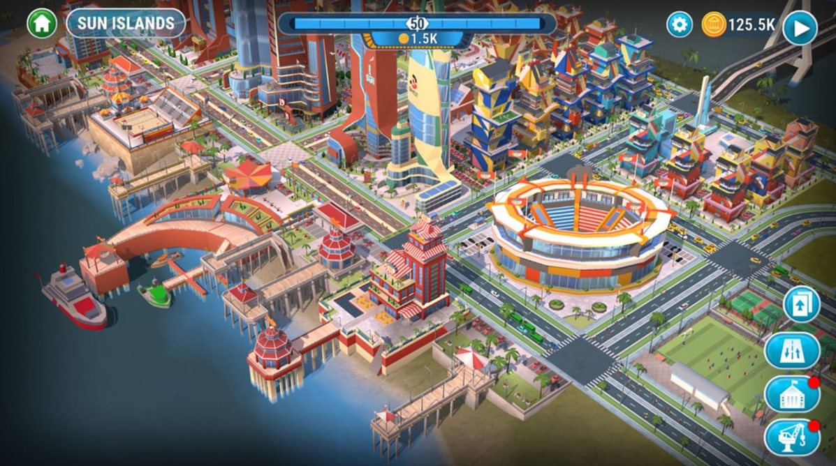 Scenic view of the city~